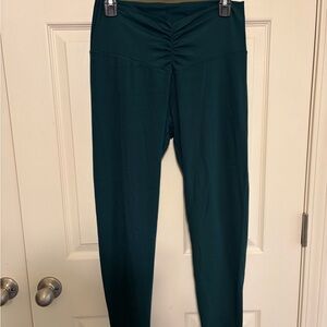 Aerie Dark Green Ruched Leggings